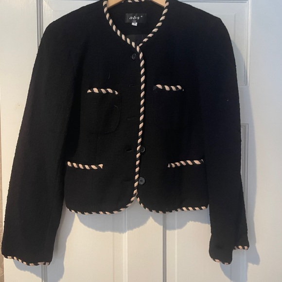 Chic Black Jacket ABS 8 Blazer Coat - Picture 7 of 10